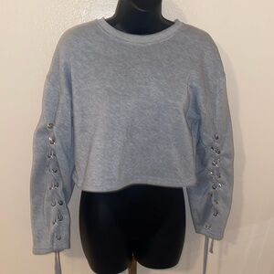 Gray cropped sweater